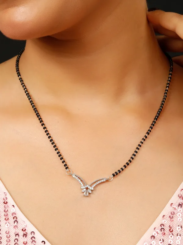 Silver-Plated_Ad-Studded_&_Beaded_Mangalsutra