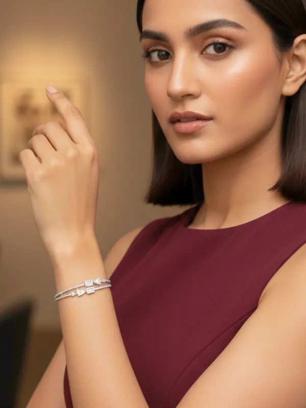 Silver_Plated_Ad_&_Cubic_Zirconia_Studded_Bangle-Style_Wraparound_Bracelet
