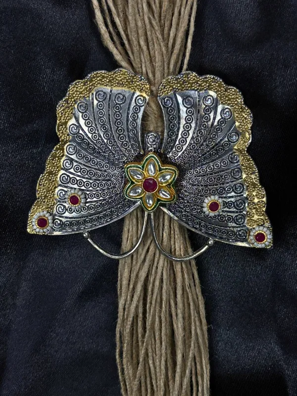 Silver_Plated_Butterfly_Pendant_Oxidised_Statement_Thread_Necklace
