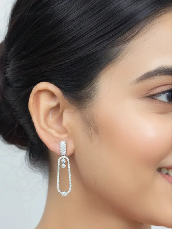 Silver-Plated_Contemporary_Ad_Studded_Drop_Earrings