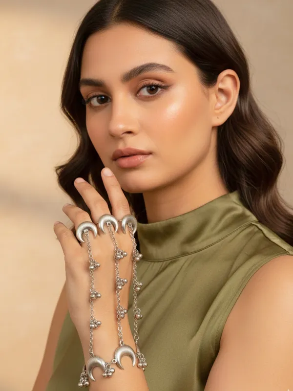 Silver_Plated_Hathphool_Ring_Bracelet