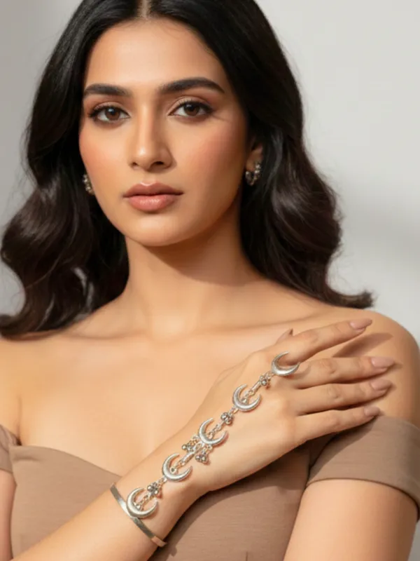 Silver_Plated_Hathphool_Ring_Bracelet