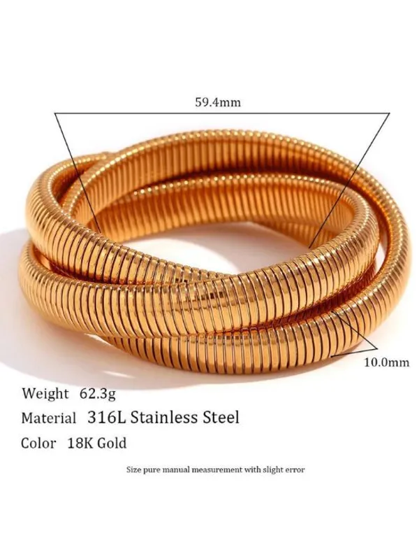 1Pc_Stainless_Steel_Three_Layers_Wound_Snake_Chain
