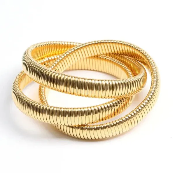 1Pc_Stainless_Steel_Three_Layers_Wound_Snake_Chain