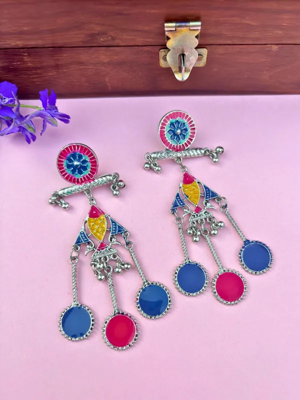 Colorful_Enamel_Pearl_Drop_Earrings