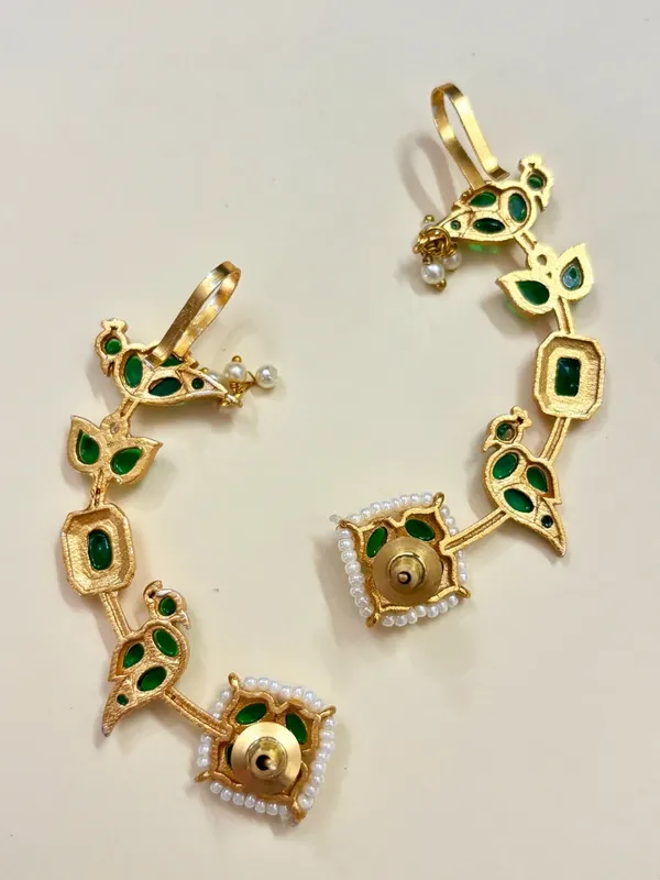 Gold_Plated_Contemporary_Ear_Cuff_Earrings