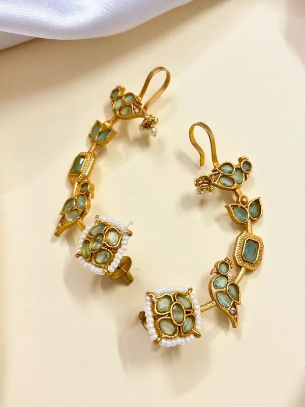 Gold_Plated_Contemporary_Ear_Cuff_Earrings