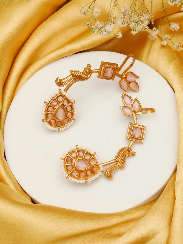 Gold_Plated_Contemporary_Ear_Cuff_Earrings