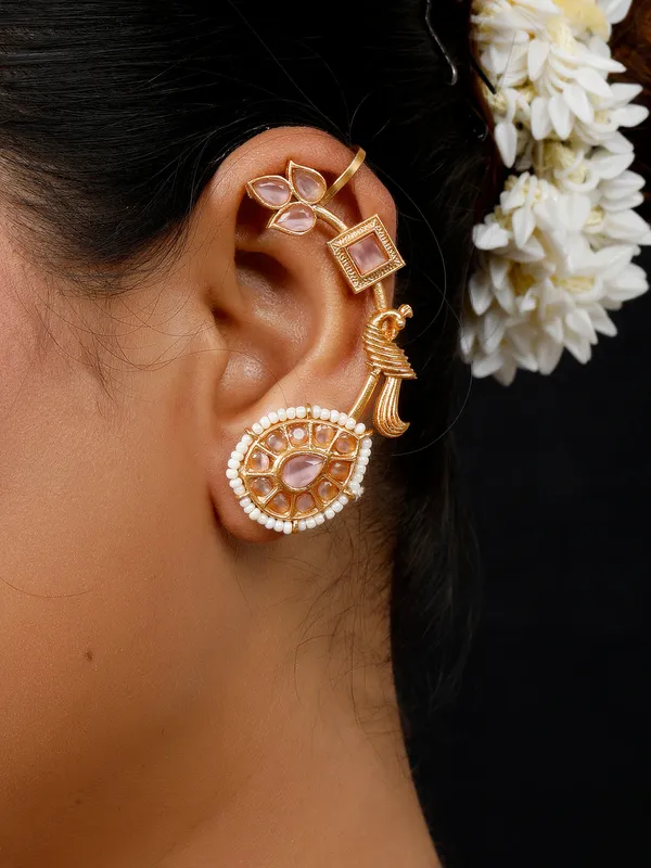 Gold_Plated_Contemporary_Ear_Cuff_Earrings