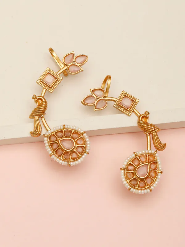 Gold_Plated_Contemporary_Ear_Cuff_Earrings