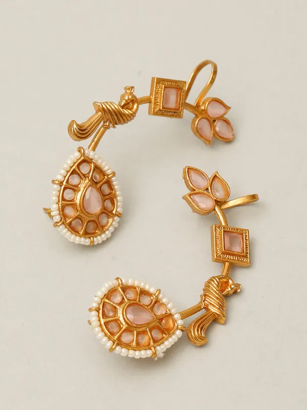 Gold_Plated_Contemporary_Ear_Cuff_Earrings