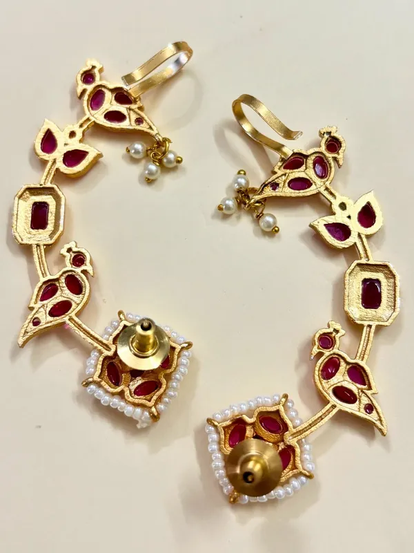 Gold_Plated_Contemporary_Ear_Cuff_Earrings