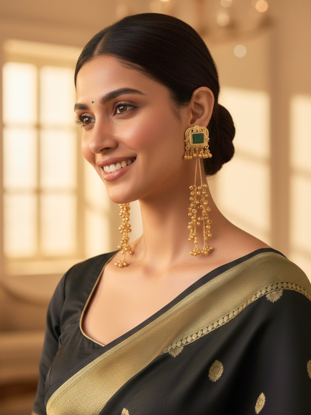 Gold_Plated_Kashmiri_Long_Drop_Earrings