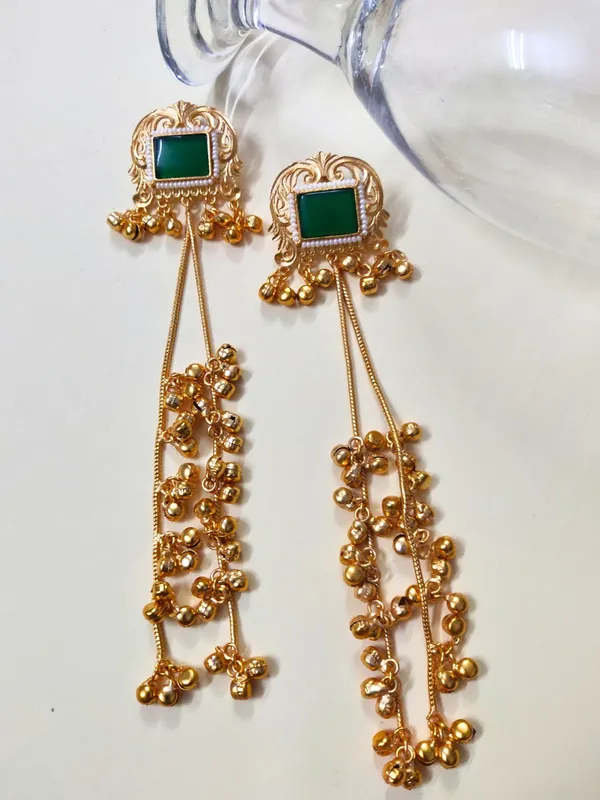 Gold_Plated_Kashmiri_Long_Drop_Earrings