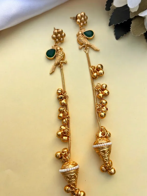 Gold_Plated_Kashmiri_Long_Drop_Earrings