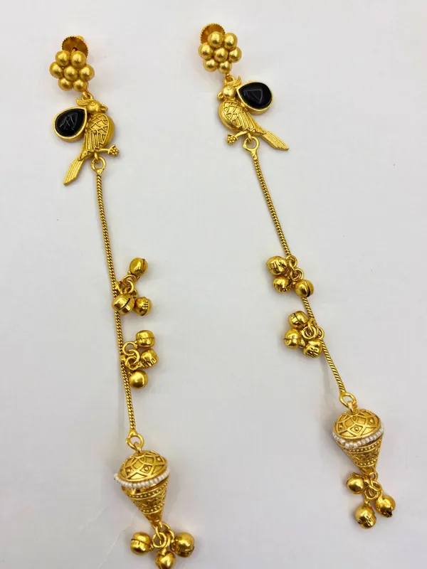 Gold_Plated_Kashmiri_Long_Drop_Earrings