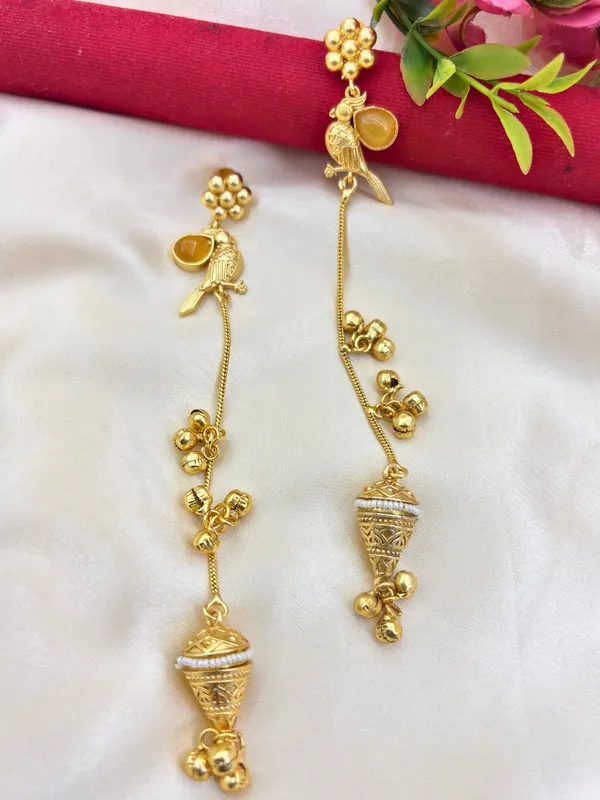 Gold_Plated_Kashmiri_Long_Drop_Earrings