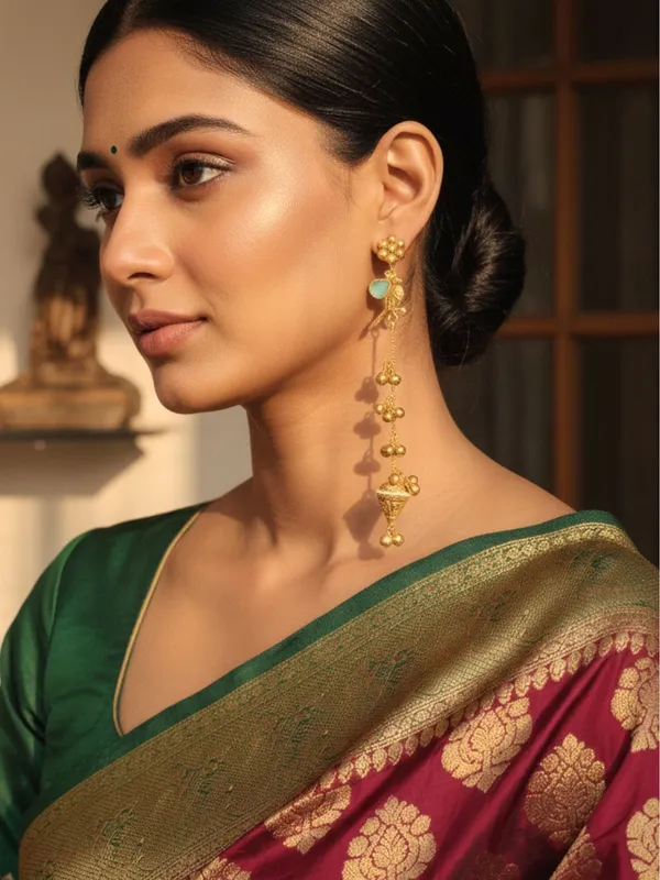 Gold_Plated_Kashmiri_Long_Drop_Earrings