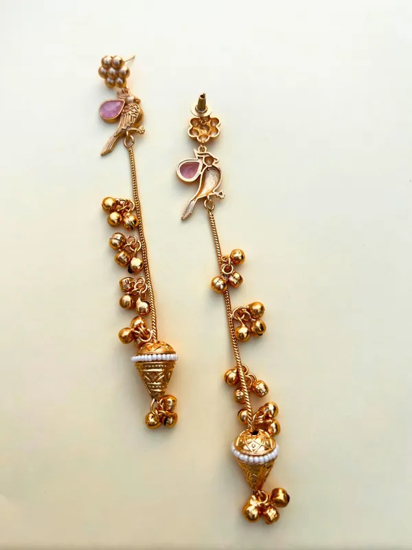 Gold_Plated_Kashmiri_Long_Drop_Earrings