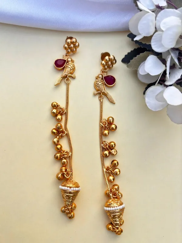 Gold_Plated_Kashmiri_Long_Drop_Earrings
