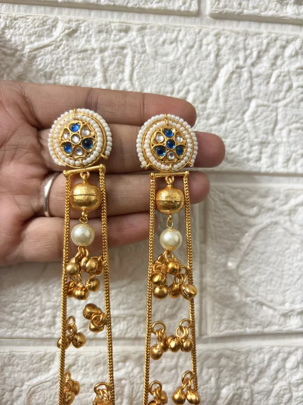 Gold_Plated_Kashmiri_Long_Drop_Earrings