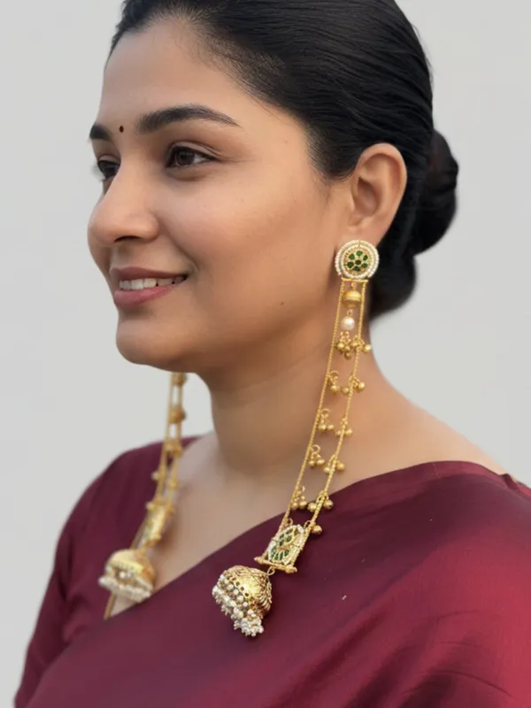 Gold_Plated_Kashmiri_Long_Drop_Earrings