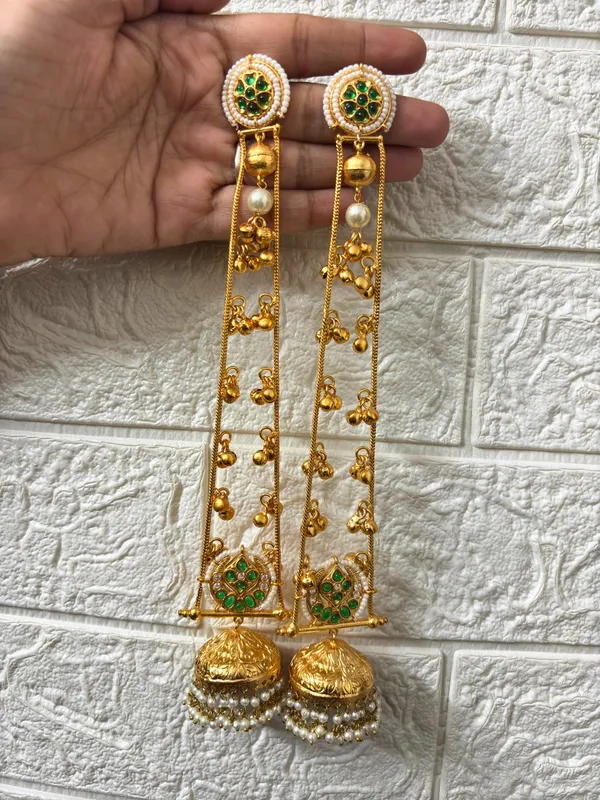 Gold_Plated_Kashmiri_Long_Drop_Earrings