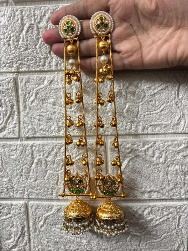Gold_Plated_Kashmiri_Long_Drop_Earrings