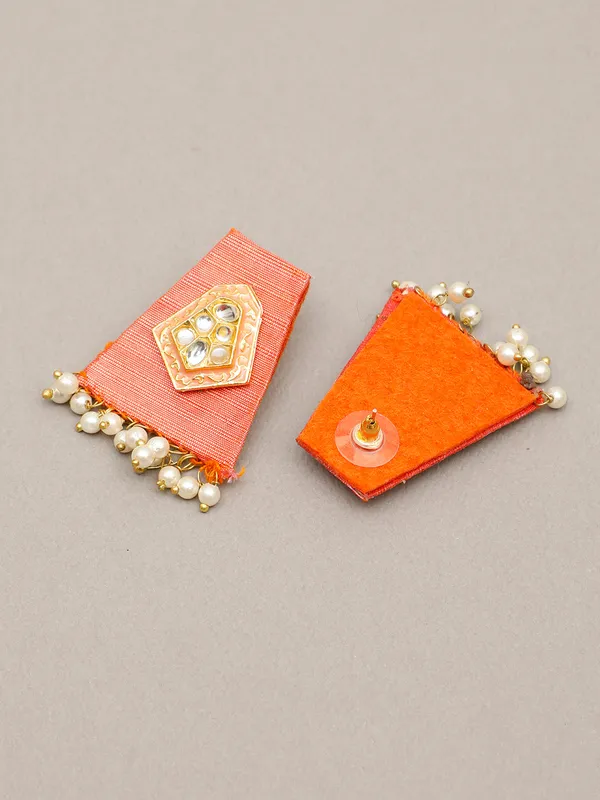 Gold_Plated_&_Peach_Pearl_Beaded_Jewellery_Set