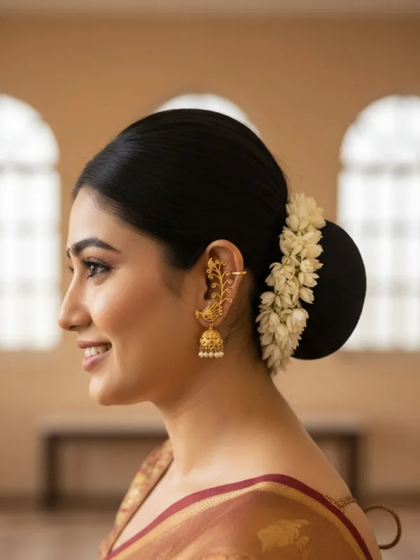 Gold_Plated_Peacock_Ear_Cuff_Shaped_Jhumkas_Earrings