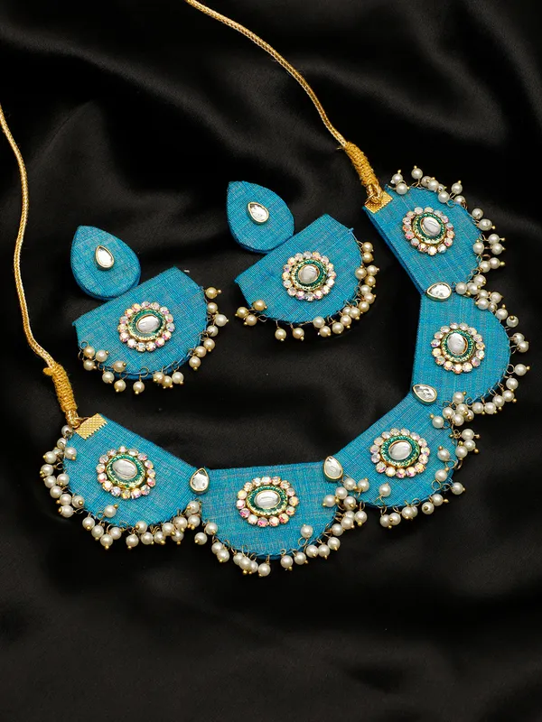 Gold_Plated_&_Pearl_Sky_Blue_Beaded_Jewellery_Set