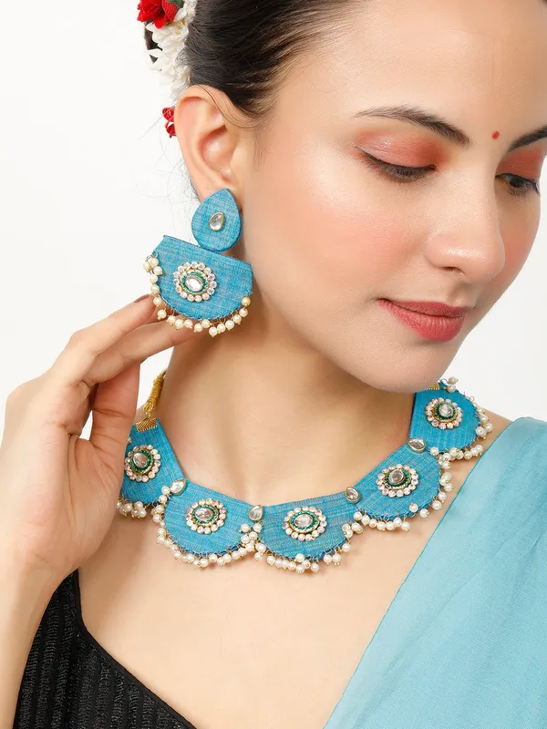 Gold_Plated_&_Pearl_Sky_Blue_Beaded_Jewellery_Set