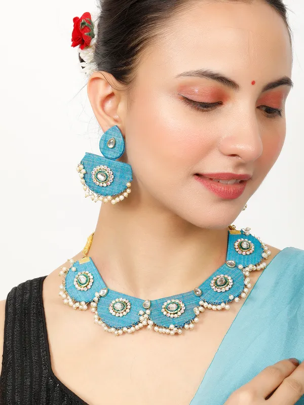 Gold_Plated_&_Pearl_Sky_Blue_Beaded_Jewellery_Set