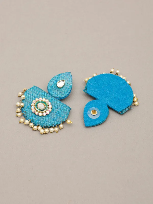 Gold_Plated_&_Pearl_Sky_Blue_Beaded_Jewellery_Set