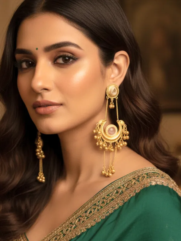 Kashmiri_Gold_Plated_Drop_Earrings
