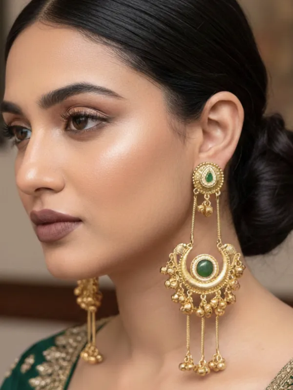 Kashmiri_Gold_Plated_Drop_Earrings