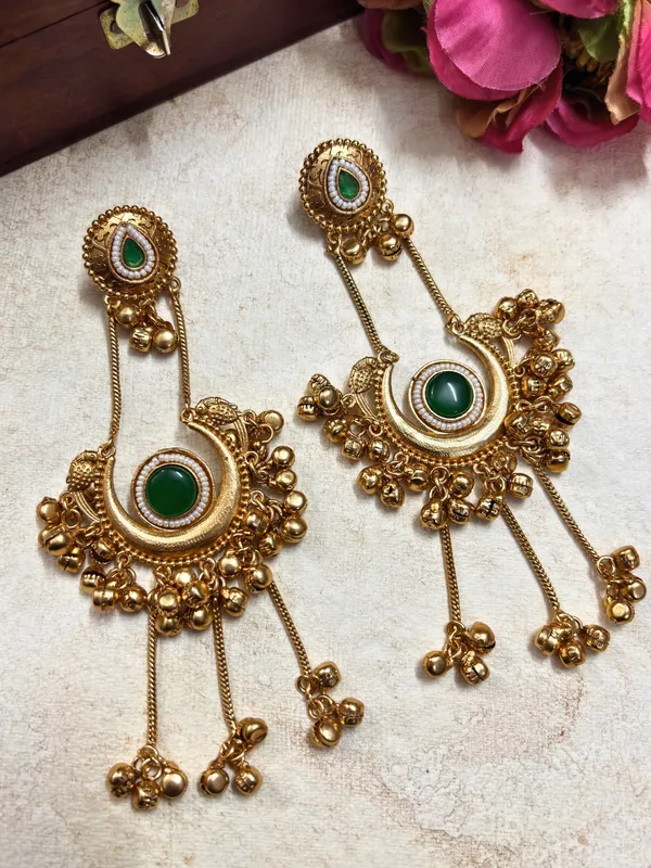 Kashmiri_Gold_Plated_Drop_Earrings