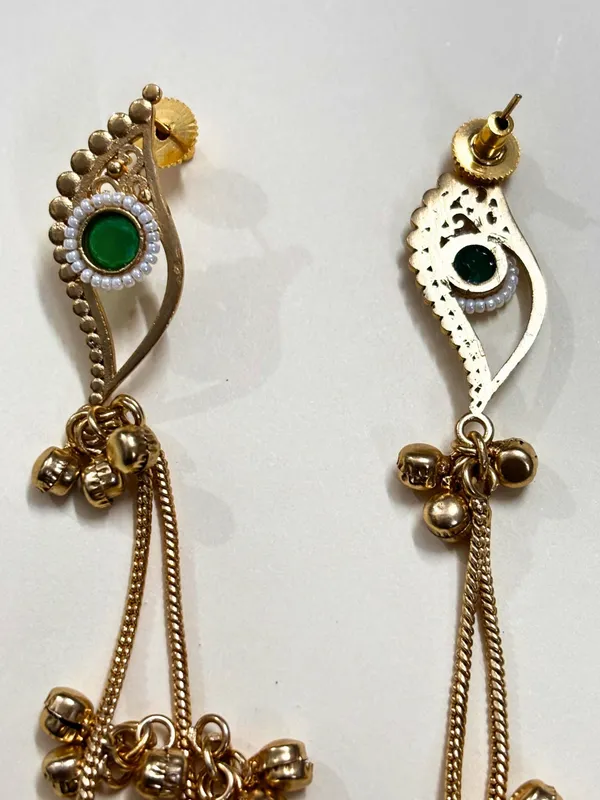 Kashmiri_Gold_Plated_Drop_Earrings