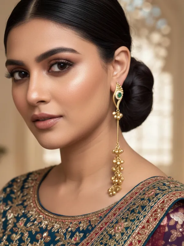Kashmiri_Gold_Plated_Drop_Earrings