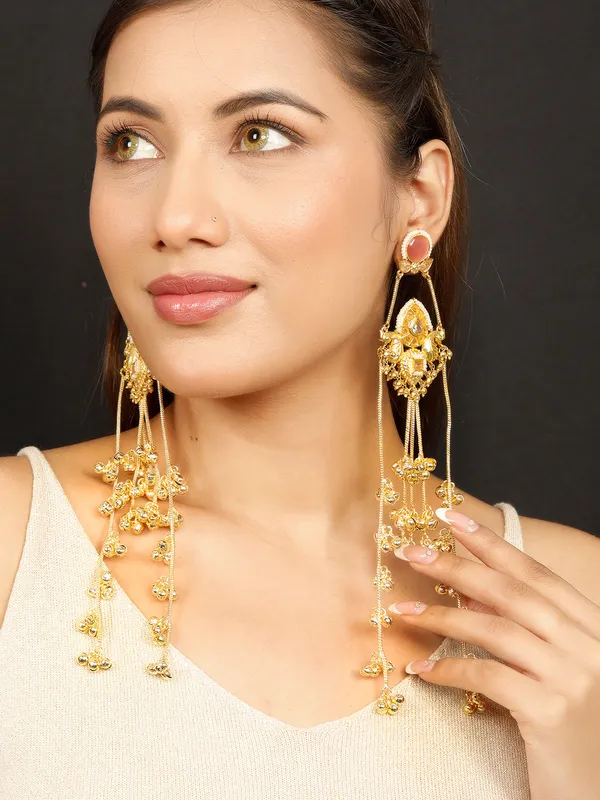 Kashmiri_Gold_Plated_Drop_Earrings