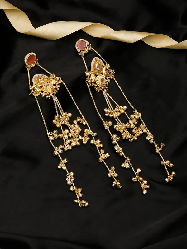 Kashmiri_Gold_Plated_Drop_Earrings
