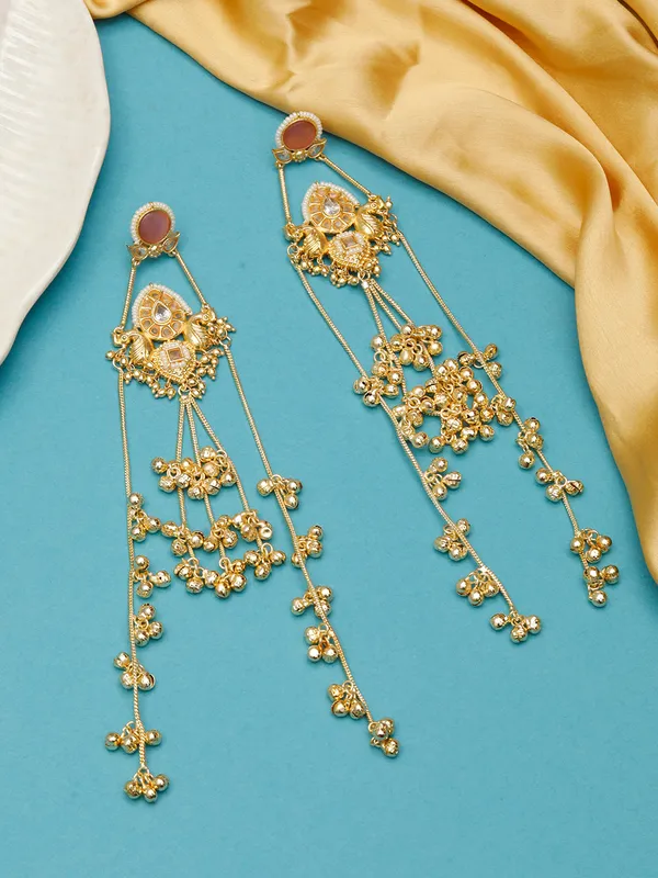 Kashmiri_Gold_Plated_Drop_Earrings
