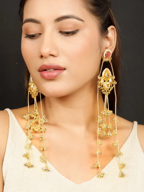 Kashmiri_Gold_Plated_Drop_Earrings