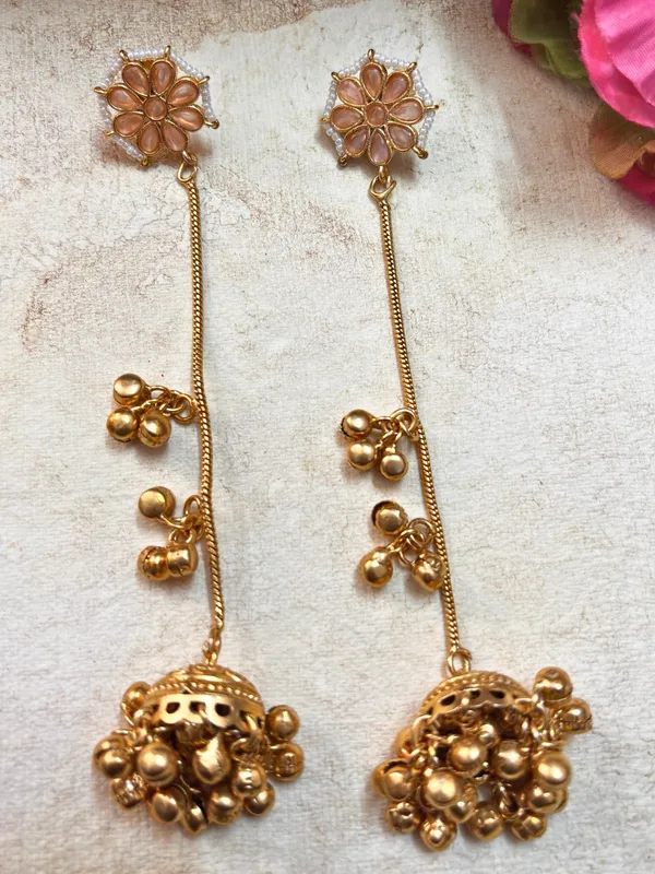 Kashmiri_Gold_Plated_Drop_Earrings