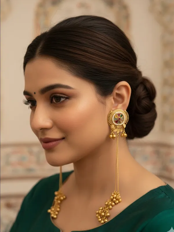 Kashmiri_Long_Drop_Earrings_(Navratan_Color)