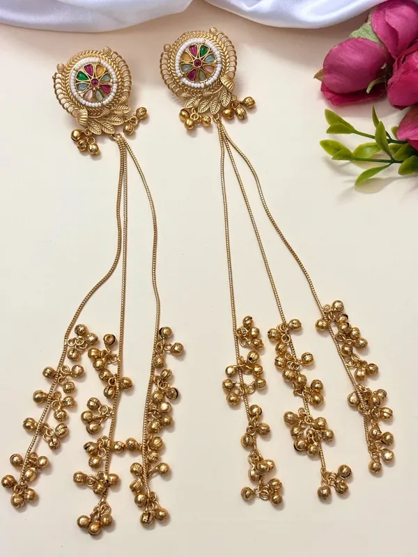Kashmiri_Long_Drop_Earrings_(Navratan_Color)