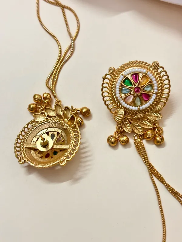 Kashmiri_Long_Drop_Earrings_(Navratan_Color)