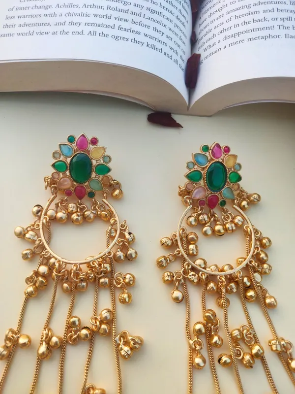 Kashmiri_Long_Drop_Earrings_(Navratna)