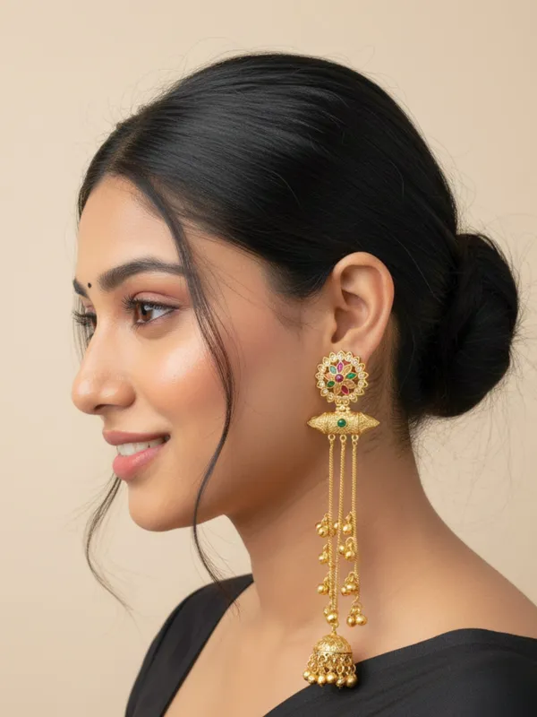Kashmiri_Long_Drop_Earrings_(Navratna)