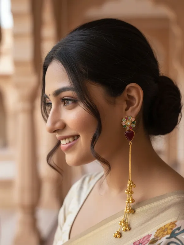 Kashmiri_Long_Drop_Floral_Earrings